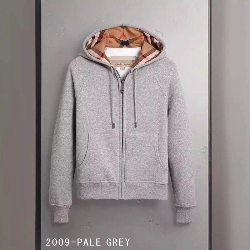 Burberry Classic Zip hoodie Gray Zip Check for Daily Styling