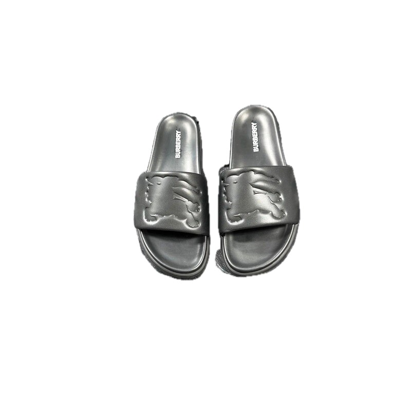 Burberry Knight Embossed Casual Style Black Slides