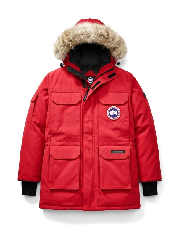 Canada Goose Expedition series red down jacket.