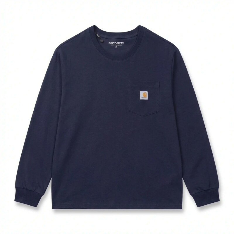 Carhartt basic simple navy long-sleeve
