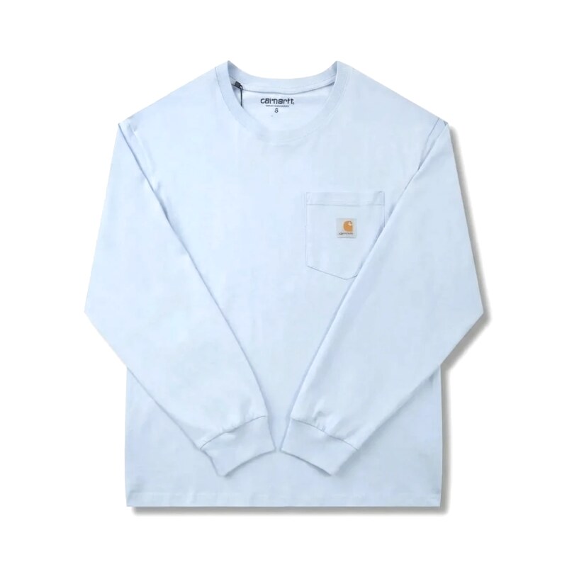 Carhartt basic simple style light blue long-sleeved