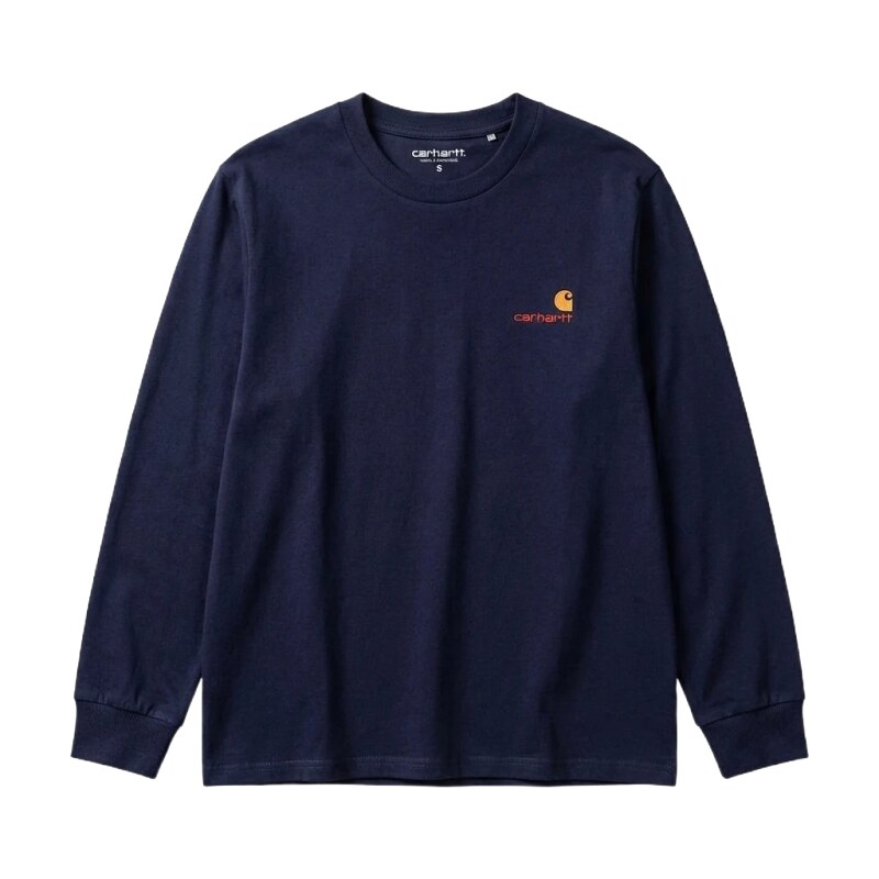 Carhartt basic simple style navy long-sleeve