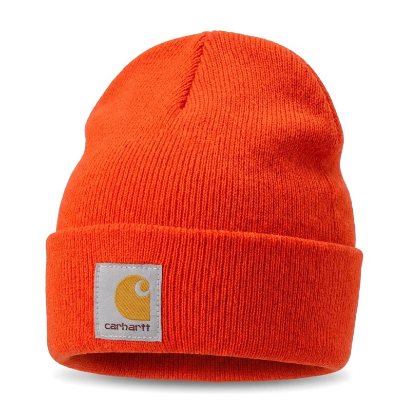Carhartt simple-style red knitted hat