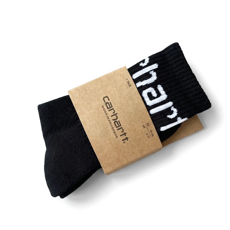 Carhartt trendy brand black and white socks