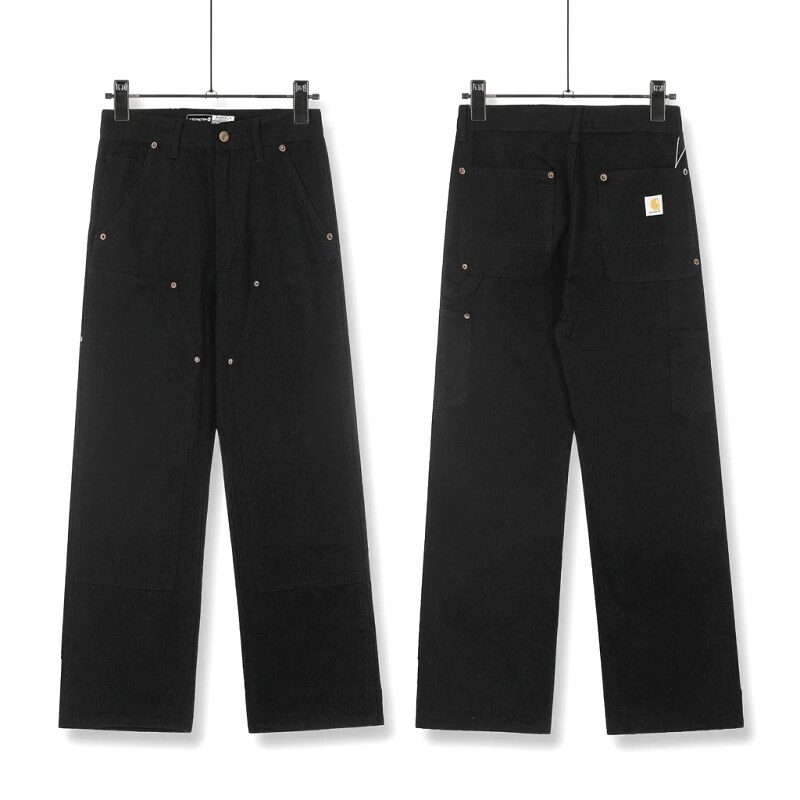Carhartt workwear style black long trousers