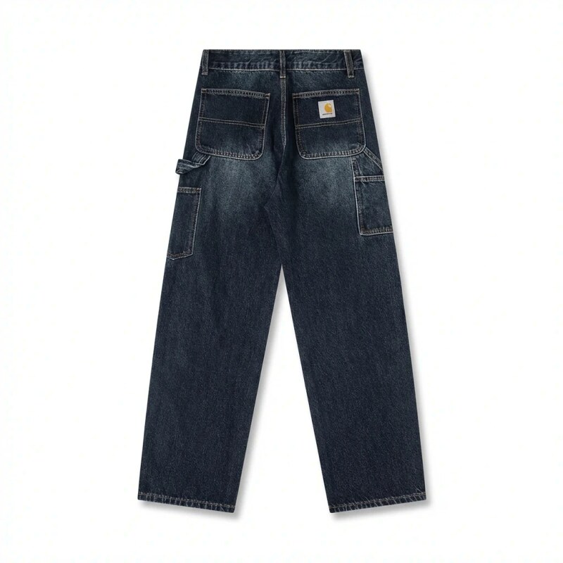 Carhartt workwear style dark denim jeans