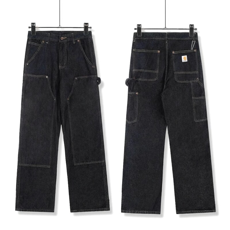 Carhartt workwear style dark denim jeans