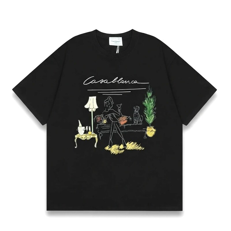 Casablanca casual style black T-shirt