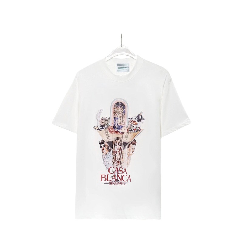 Casablanca Grand Prix Printed White T-shirt