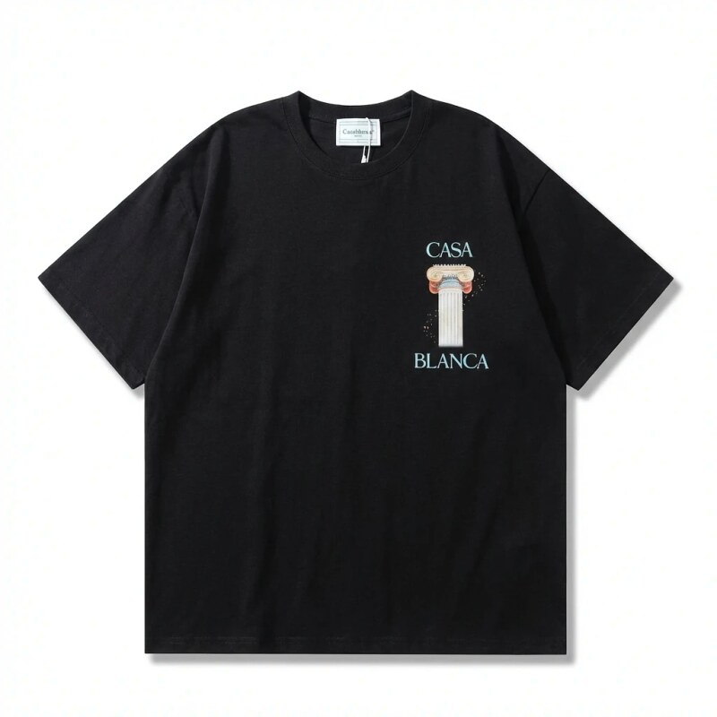 Casablanca Print Retro Black T-shirt