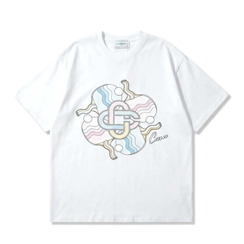 Casablanca Print Trendy White T-shirt