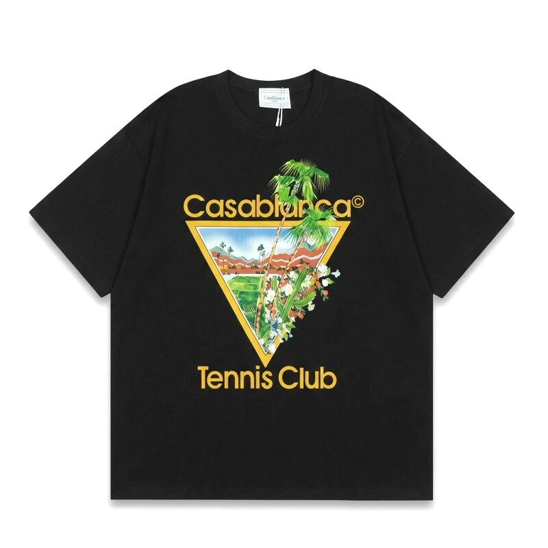 Casablanca Printed Casual Black T-shirt