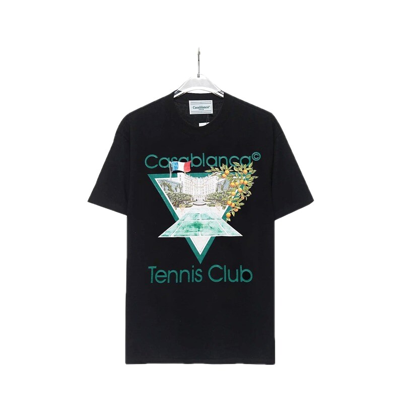 Casablanca - printed casual - style black T - shirt