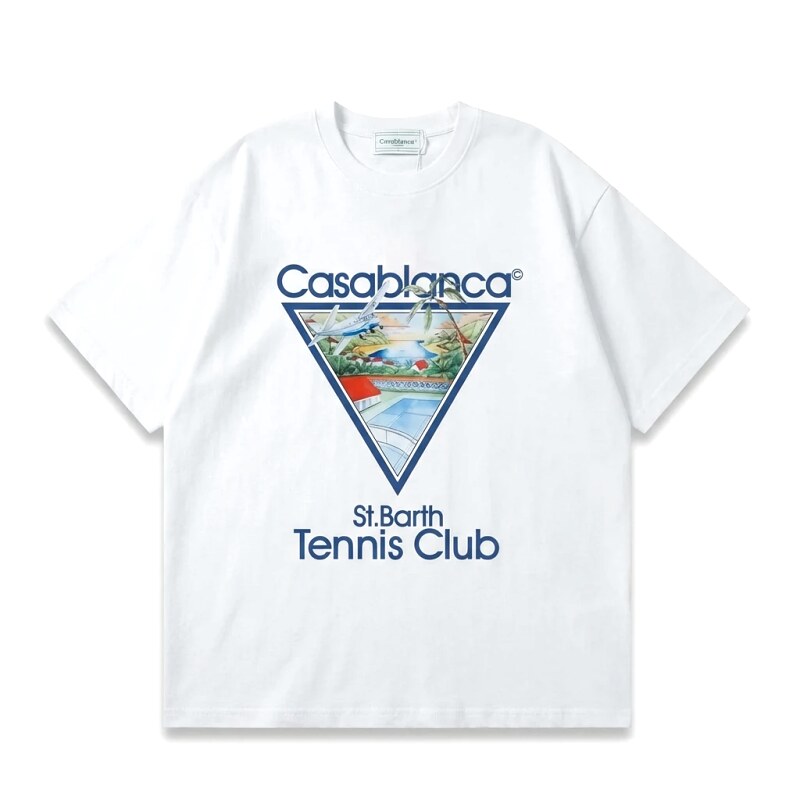 Casablanca Printed Casual White T-shirt