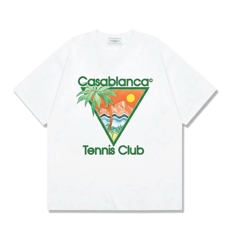 Casablanca Printed Casual White T-shirt