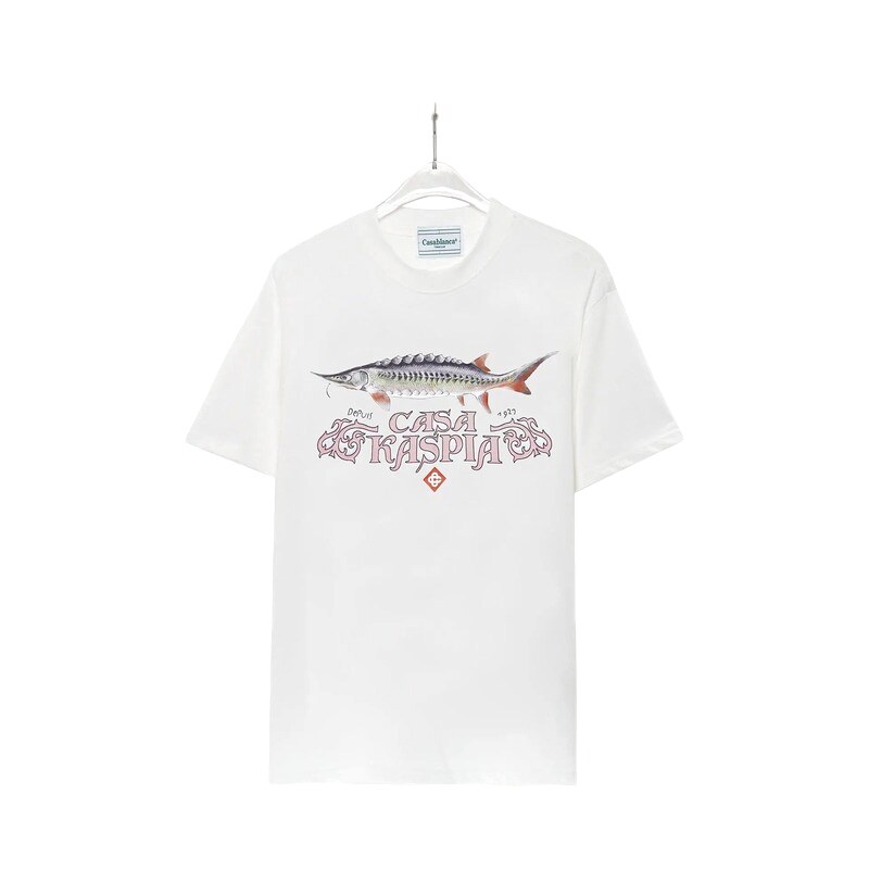 Casablanca - printed retro - style white T - shirt
