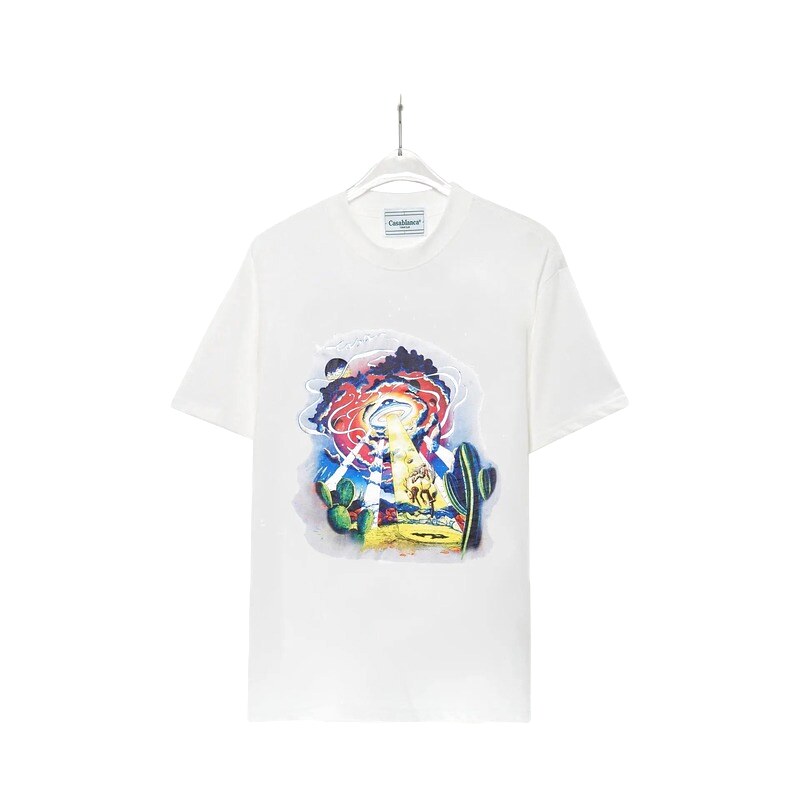 Casablanca Printed Trendy White T-shirt