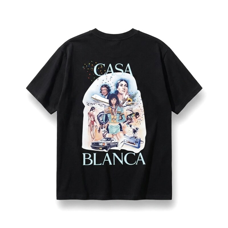 Casablanca retro style black T-shirt
