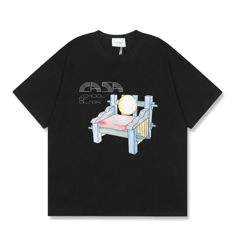 Casablanca retro style black T-shirt