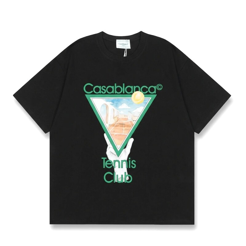 Casablanca Tennis Style Black T-shirt