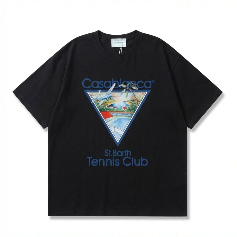 Casablanca triangle - printed black T - shirt