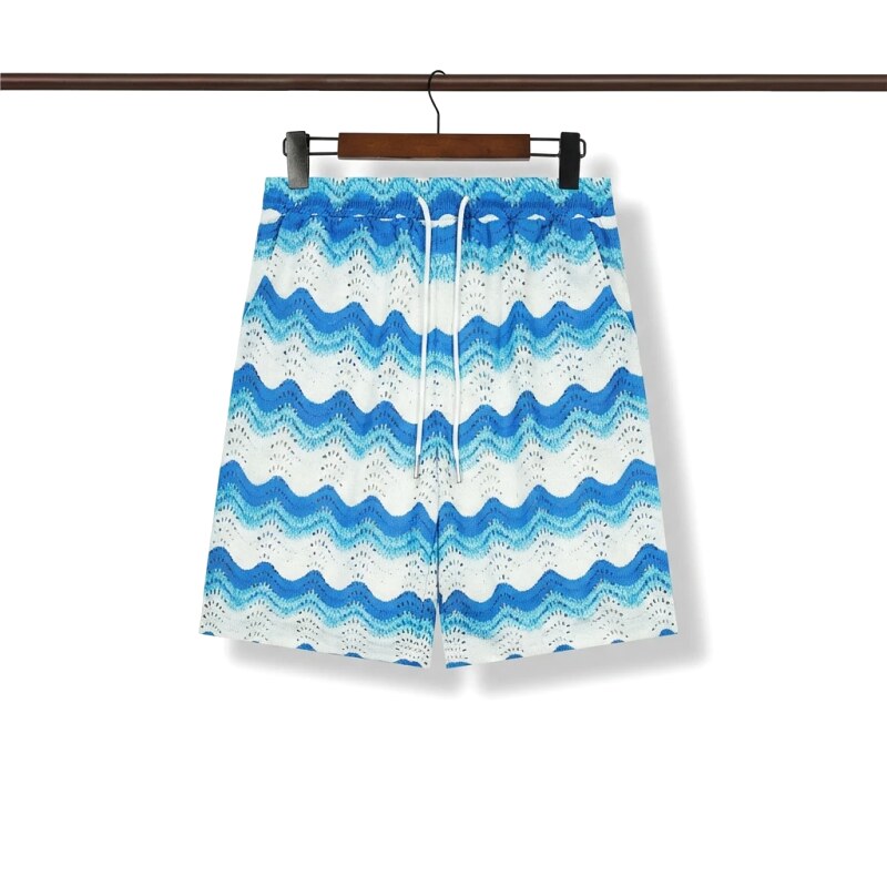 Casablanca Wave Style Blue and White Shorts