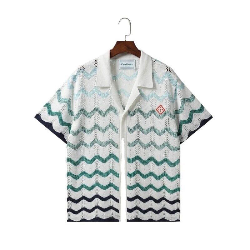 Casablanca wavy retro white shirt