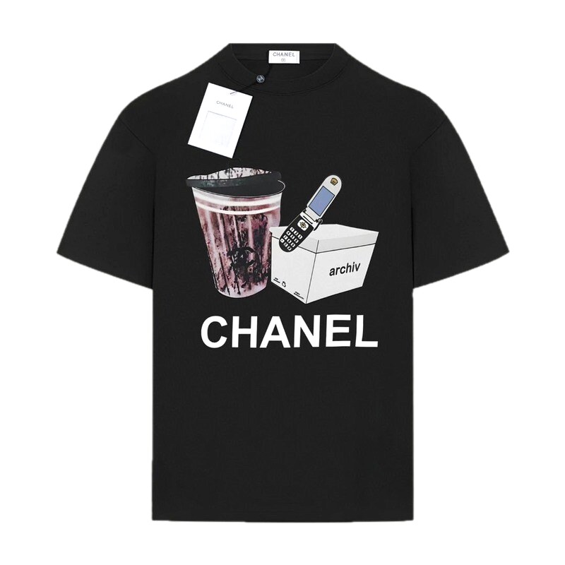 Chanel retro-style black T-shirt