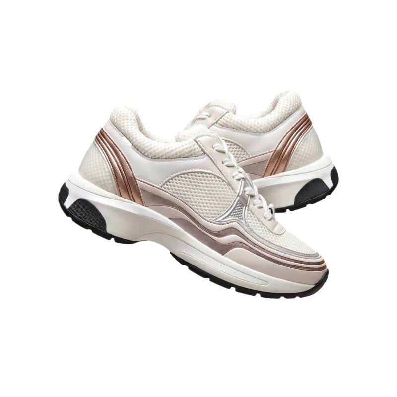 Chanel sporty white running shoes