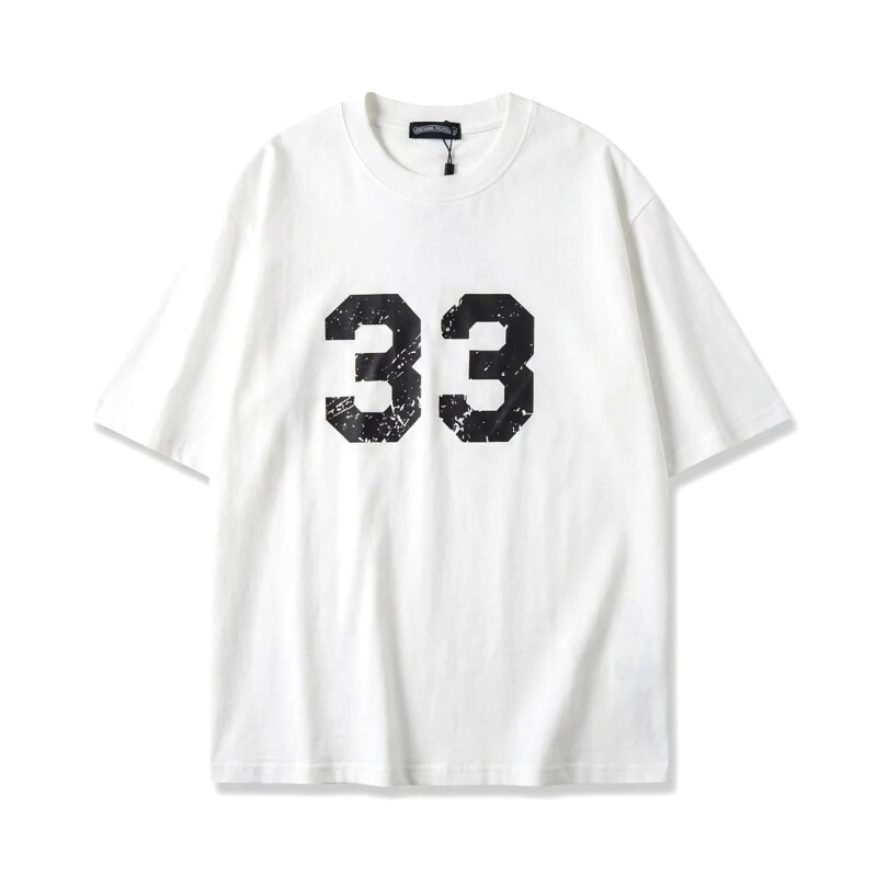 Chrome Hearts American-style digital wind white T-shirt