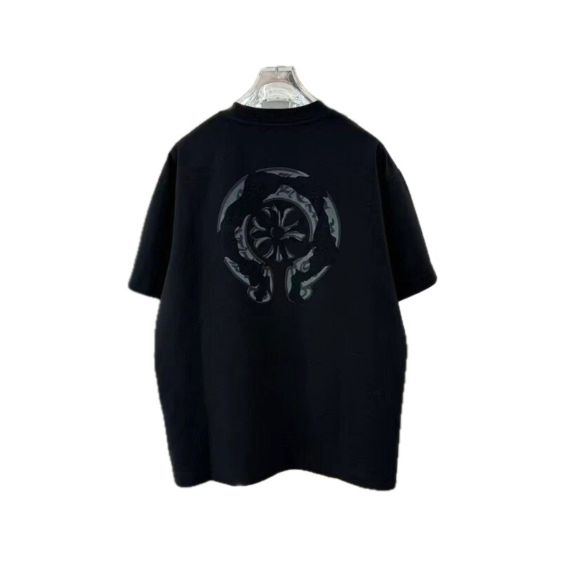 Chrome Hearts Circular Relief Street Style Black Short-sleeve T-shirt