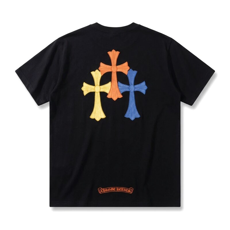 Chrome Hearts Colorful Cross Short-sleeve Shirt
