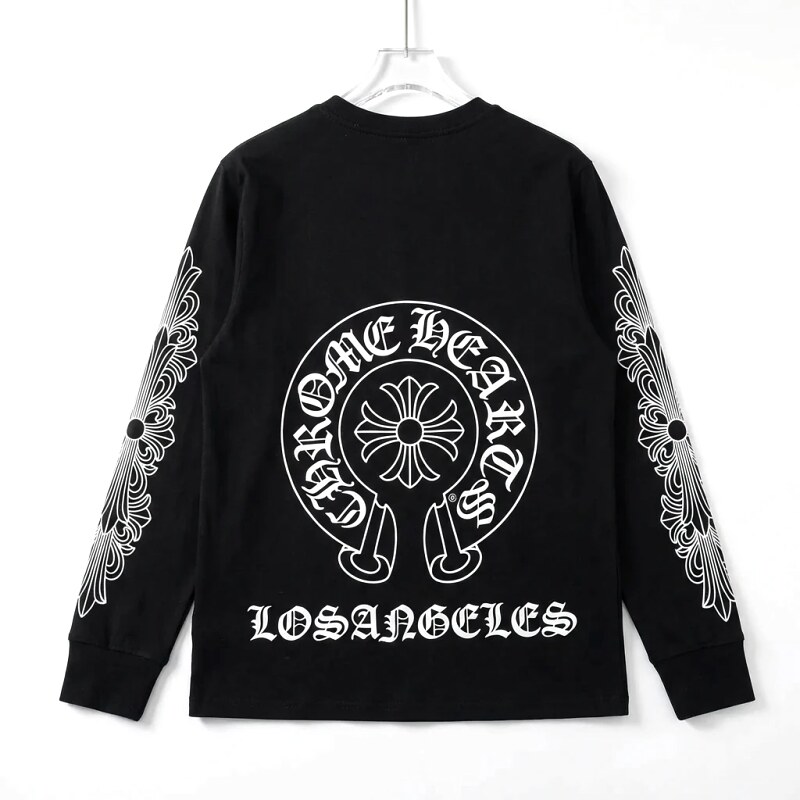 Chrome Hearts Cross Flower Dark Style Black Long Sleeve