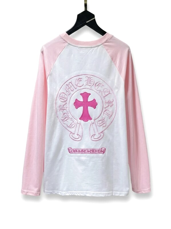 Chrome Hearts Cross Flower Pink Long-Sleeve Shirt