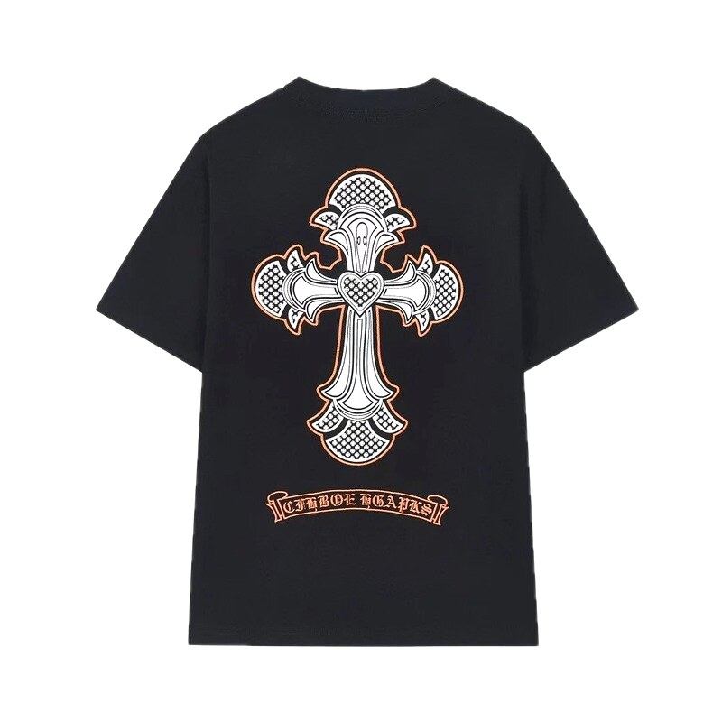 Chrome Hearts Cross Gothic Style Black Short-sleeve T-shirt