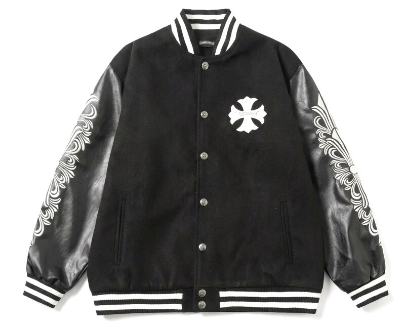 Chrome Hearts Cross Grain Trendy Cool Black Jacket