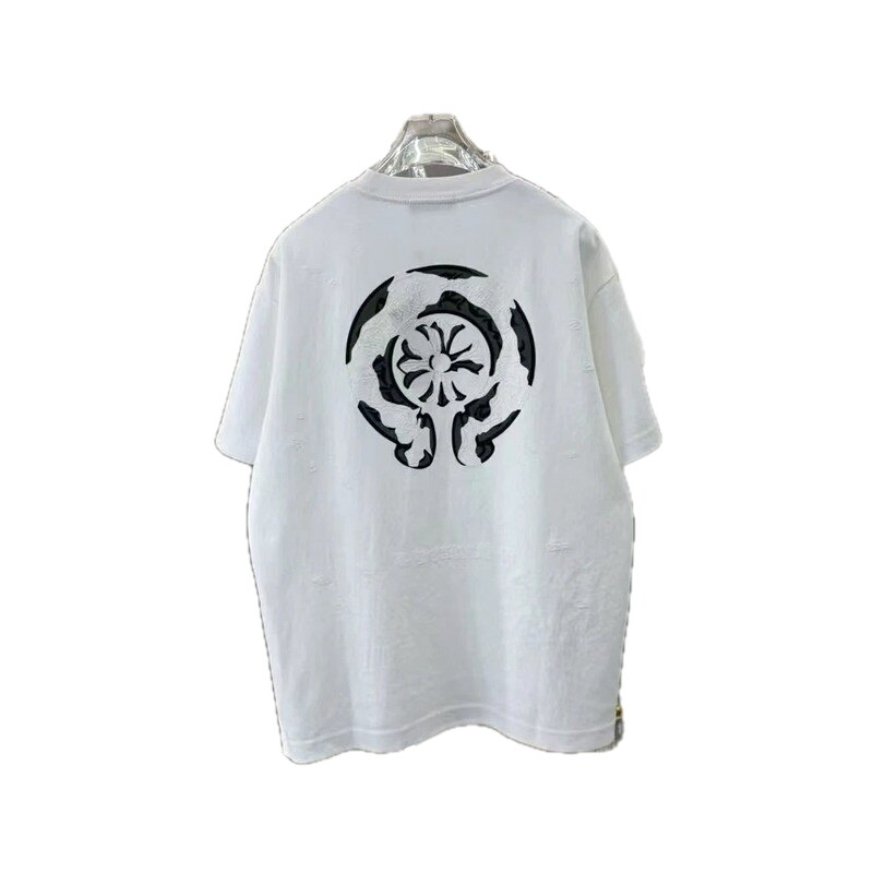 Chrome Hearts Cross Print Street Style White T-Shirt