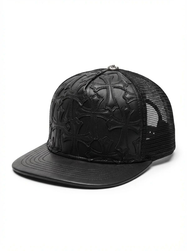 Chrome Hearts Cross Trendy and Cool Style Black Hat