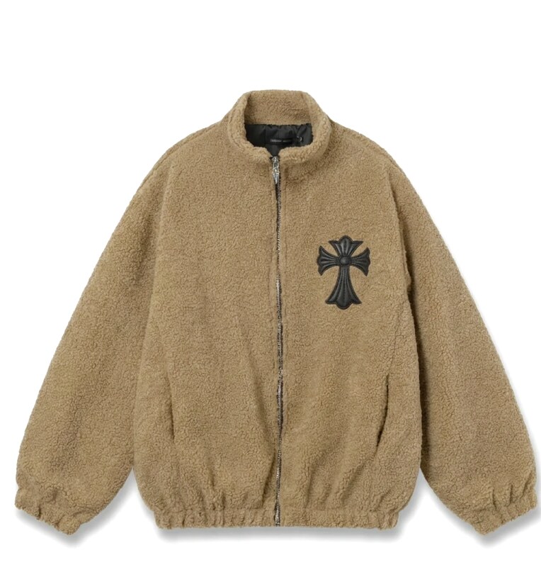 Chrome Hearts Cross Vintage Style Brown Coat