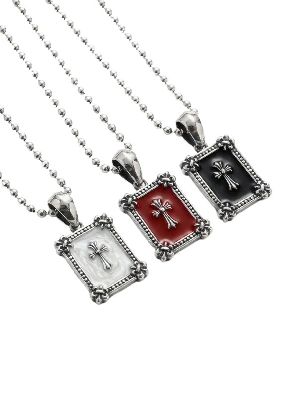 Chrome Hearts Cross Vintage Style Necklace