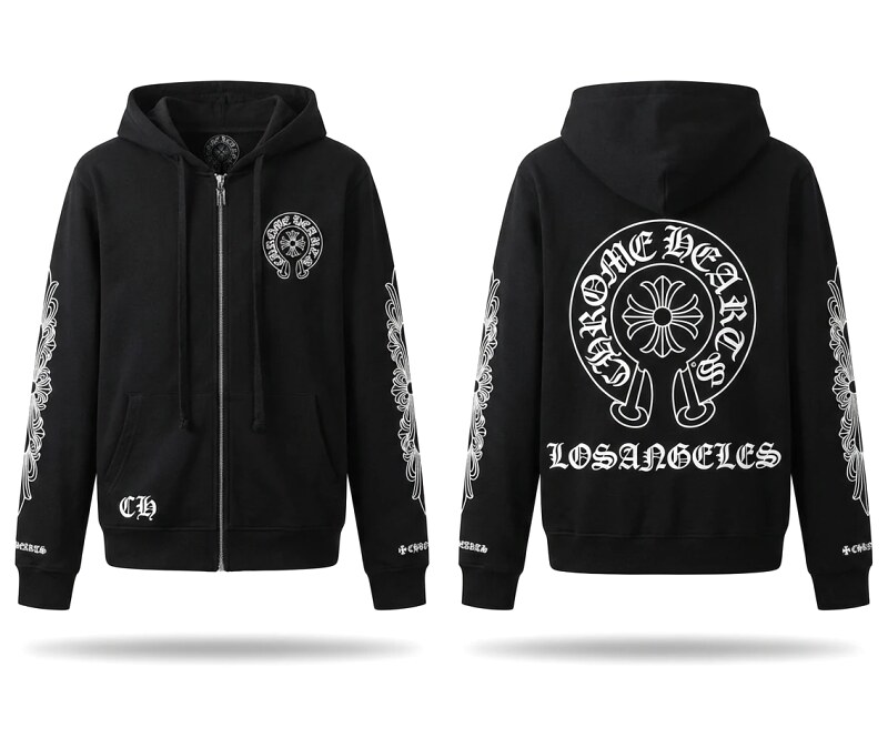 Chrome Hearts dark style black cardigan