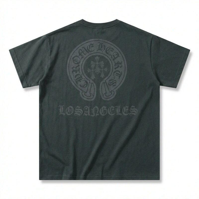 Chrome Hearts Gothic Style Dark Grey T-shirt