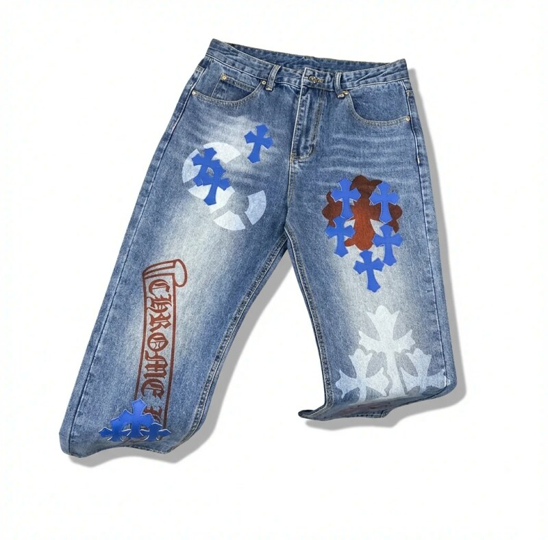 Chrome Hearts graffiti-style jeans