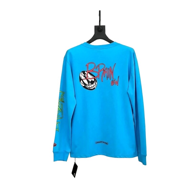 Chrome Hearts Graffiti Trendy Style Blue T-shirt