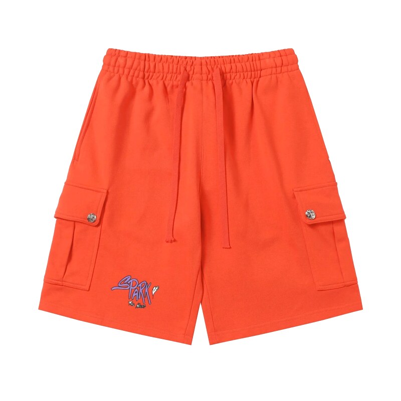 Chrome Hearts orange workwear-style shorts