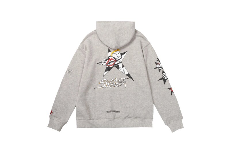 Chrome Hearts Patterned Cross graphic hoodie Black Blue Cross with Signature Styling
