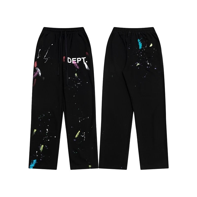 Chrome Hearts Premium Style Graphic sweatpants Black Printed Graphics for Resort Outfits