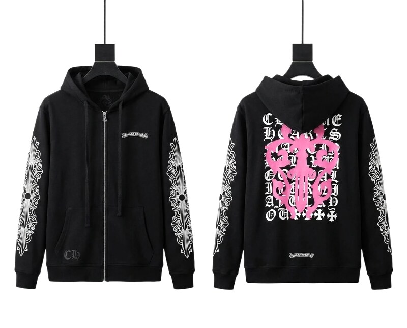 Chrome Hearts printed dark style hoodie