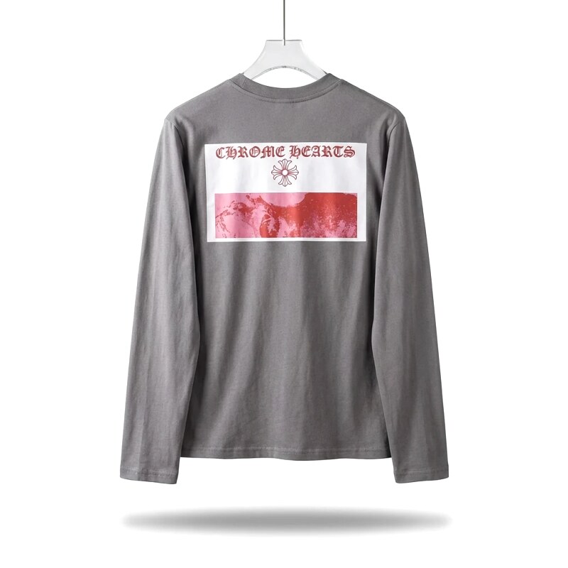 Chrome Hearts Printed Fashion Gray Long-sleeve Shirt