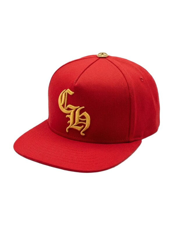Chrome Hearts Red Hip-hop Style Baseball Cap